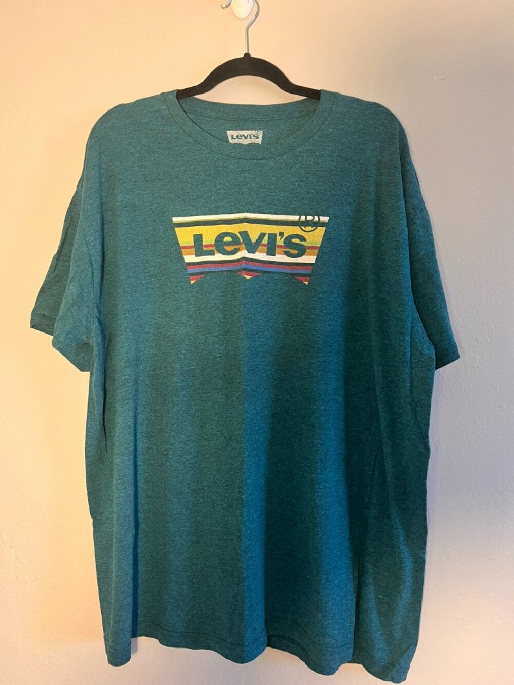 2XL LEVIS STRAUSS & Co. Green / Blue T-shirt